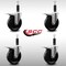Service Caster 5'' SS Phenolic Swivel 1'' Expanding Stem Caster Set Total Lock Brake, 4PK SCC-SSEXTTL20S514-PHS-1-4 - alternate 2